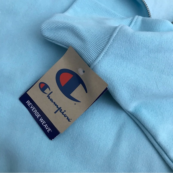 Champion Reverse Weave Partial Zip Mock Neck Phys Ed Sweatshirt NWT - Picture 4 of 9